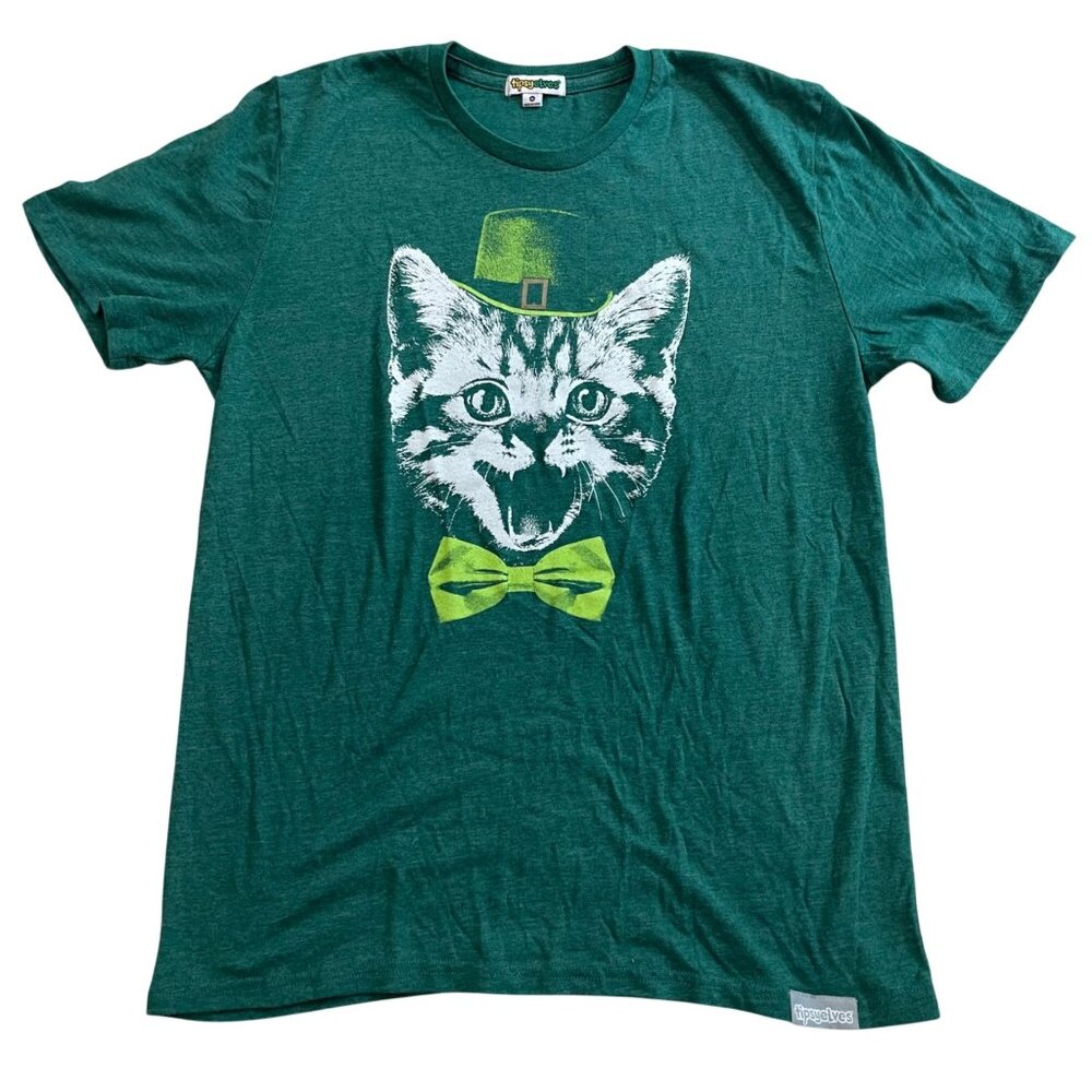 Tipsy Elves St.‎ Catrick's Tee Men's Size Medium Green St. Patrick's Day Holiday